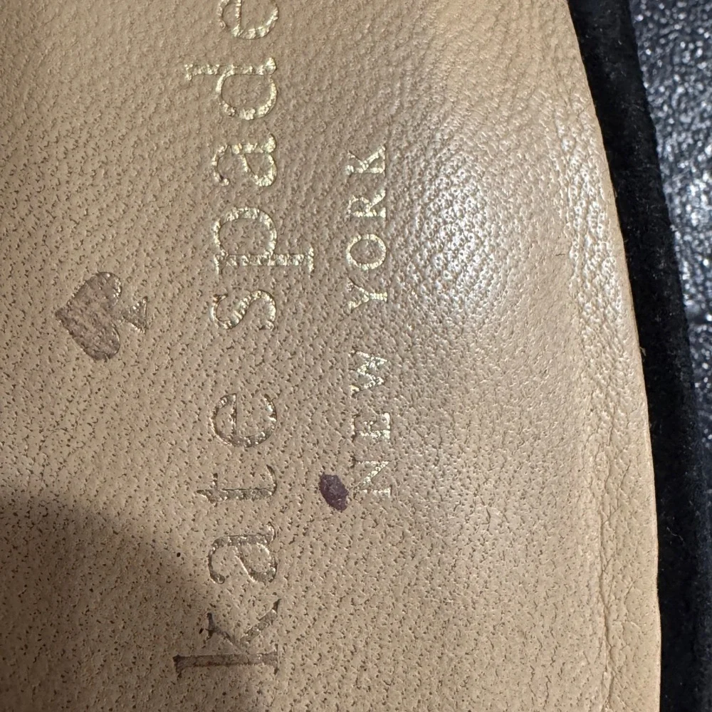 Kate Spade Black Suede Bow Mules